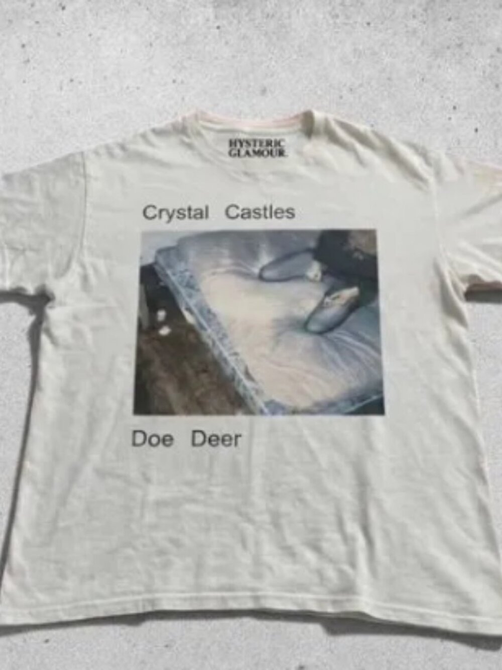 Hysteric Glamour × Crystal Castles "Doe Deer" Graphic T-Shirt – White